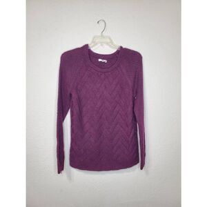 SONOMA woman's dark purple sweater in violet indigo size L